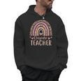 Cute Daycare Teacher Rainbow Leopard Print Childcare Worker Men Hoodie, trending gift