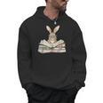 Cute Reading Bunny Glasses Books Bookworm Reader Teacher Men Hoodie, trending gift
