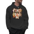 First Grade Fall Floral Coquette Bow Teachers Students Men Hoodie, First Grade Teacher Gifts, trending gift