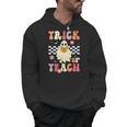 Groovy Teacher Halloween Retro Trick Or Teach Floral Ghost Men Hoodie, Groovy Teacher Gifts, trending gift