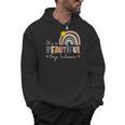 It's A Beautiful Day To Learn Cute Rainbow Boho Teacher Men Hoodie, trending gift