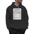 Teacher Nutrition Facts Teachers Nutritional Fact Men Hoodie, trending gift Teacher Nutrition Facts Teachers Nutritional Fact Men Hoodie, trending gift