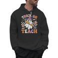 Trick Or Teach Groovy Teacher Halloween Retro Ghost Men Hoodie, Groovy Teacher Gifts, trending gift