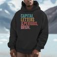 Capital Letters And Periods Bruh Teacher Men Hoodie, funny design Capital Letters And Periods Bruh Teacher Men Hoodie, funny design