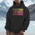 Cute Math Teacher Peace Love Math Men Hoodie, funny design
