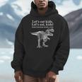 Lets Eat Kids Punctuation Saves Lives Dinosaur Teacher Men Hoodie, funny design