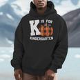 Fall Kindergarten Teacher K Is For Buffalo Plaid Pumpkin Men Hoodie, funny design Fall Kindergarten Teacher K Is For Buffalo Plaid Pumpkin Men Hoodie, funny design