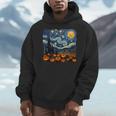 Halloween Pumpkin Starry Night Van Gogh Art Teacher Men Hoodie, funny design