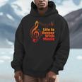 Life Is Better With Music Theory Musician Teacher Notes Clef Men Hoodie, funny design