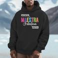 Maestra Fabulosa Bilingual Spanish Espanol Teacher School Men Hoodie, funny design