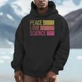 Peace Love Science Lovers Math Chemistry Teacher Men Hoodie, Science Teacher Gifts, funny design