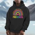 Preschool Rainbow Girls Boys Kids Teacher Back To School Men Hoodie, funny design