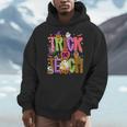 Retro Trick Or Teach Leopard Ghost Halloween Spooky Teacher Men Hoodie, funny design
