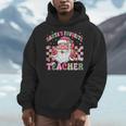 Santa's Favorite Teacher Groovy Christmas Teacher Boys Girls Men Hoodie, Groovy Teacher Gifts, funny design