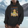 I Teach In My Pajamas Crayon Home School Teacher PJs Men Hoodie, funny design