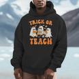 Teacher Halloween Trick Or Teach Retro Groovy Floral Ghost Men Hoodie, Groovy Teacher Gifts, funny design Teacher Halloween Trick Or Teach Retro Groovy Floral Ghost Men Hoodie, Groovy Teacher Gifts, funny design