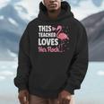 This Teacher Loves Her Flock Teaching Flamingo Girl Men Hoodie, funny design