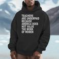 Teachers Are Underpaid Because America Does Not Value Men Women Men Hoodie, funny design Teachers Are Underpaid Because America Does Not Value Men Women Men Hoodie, funny design