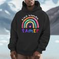 Tiny Human Tamer Watercolor Rainbow Daycare Teacher Men Hoodie, funny design Tiny Human Tamer Watercolor Rainbow Daycare Teacher Men Hoodie, funny design