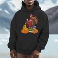 Turkey Reading Books Fall Thanksgiving Teacher Book Men Hoodie, funny design Turkey Reading Books Fall Thanksgiving Teacher Book Men Hoodie, funny design