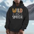 Wild About Speech SLP Leopard Teacher Back To School Kids Men Hoodie, funny design Wild About Speech SLP Leopard Teacher Back To School Kids Men Hoodie, funny design
