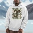 Camo Team 3rd Grade Squad Back To School Teacher Kids Boys Men Hoodie, funny design