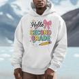 Cute Hello Second Grade Back To School Coquette Teacher Girl Men Hoodie, funny design Cute Hello Second Grade Back To School Coquette Teacher Girl Men Hoodie, funny design