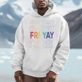 Happy Fri Yay Teacher Friday Saying Men Hoodie, funny design