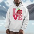 Love Kindergarten Cute Apple School Teacher Men Hoodie, funny design