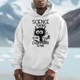 Science Teacher Appreciation Merch -Adults -Youth Grey Classic Fit Modern Science Theme Cartoon Men Hoodie, Science Teacher Gifts, funny design