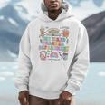 The Tired Teachers Department Retro Groovy Back To School Men Hoodie, funny design