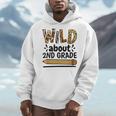 Wild About 2Nd Grade School Grade Teacher Men Hoodie, 2nd Grade Teacher Gifts, funny design