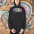 Back To School Neon Checkered Third Grade Colorful Teacher Men Hoodie, gift for family, gift for coworker Back To School Neon Checkered Third Grade Colorful Teacher Men Hoodie, gift for family, gift for coworker