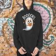 Cute Ghost Book Reading Halloween Teacher Men Hoodie, gift for family, gift for coworker