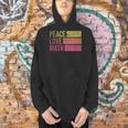 Cute Math Teacher Peace Love Math Men Hoodie, gift for family, gift for coworker