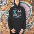 Cute Mermaid Librarian Teacher Dive Into A Good Book Reading Men Hoodie, gift for family, gift for coworker