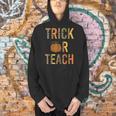 Leopard Trick Or Teach Halloween Teacher Costume Women Men Hoodie, gift for family, gift for coworker
