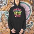 Retro Helping Small Hands Do Big Things Teacher Appreciation For Men Women Men Hoodie, gift for family, gift for coworker