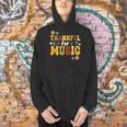 Retro Thankful For Music Floral Music Teacher Thanksgiving Men Women Men Hoodie, gift for family, gift for coworker