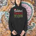 Santa's Favorite Pre-K Teacher Christmas Santa Hat Lights For Men Women Kids Men Hoodie, gift for family, gift for coworker