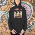 Teacher Halloween Trick Or Teach Cute Ghost Coffee Pumpkins Men Hoodie, gift for family, gift for coworker