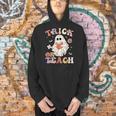Teacher Halloween Trick Or Teach Floral Ghost Men Hoodie, gift for family, gift for coworker