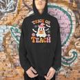Trick Or Teach Cute Floral Ghost Teacher Halloween Costume Men Hoodie, gift for family, gift for coworker