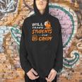 Will Trade Students For Candy Halloween Costume Teacher Men Hoodie, gift for family, gift for coworker Will Trade Students For Candy Halloween Costume Teacher Men Hoodie, gift for family, gift for coworker