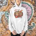 Fall Book Pumpkin Retro Reading Halloween Teacher Men Hoodie, gift for family, gift for coworker