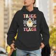 Groovy Teacher Halloween Retro Trick Or Teach Floral Ghost Men Hoodie, Groovy Teacher Hoodies, funny gift