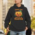 Halloween Teacher Librarian Pumpkin Reading Books Men Women Kids Men Hoodie, funny gift
