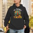 One Thankful Teacher Thanksgiving Turkey Cute Crayon Pencil Men Hoodie, funny gift