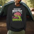 Assistant Principals Love Brains Zombie Teacher Halloween Men Hoodie, novelty gifts, funny gifts
