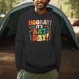 Back To School Hooray It's Art Day Art Teacher Artist Men Hoodie, novelty gifts, funny gifts